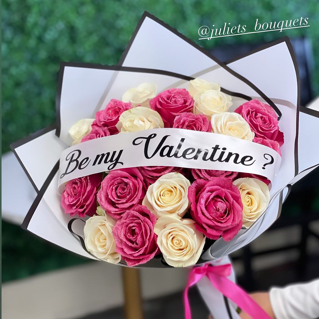 Custom 'Be My Valentine' Seasonal Flower Bouquet