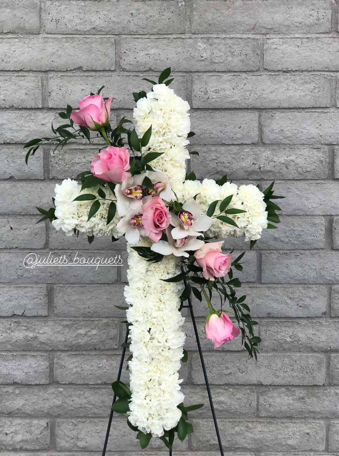 Medium Funeral Cross Arrangement