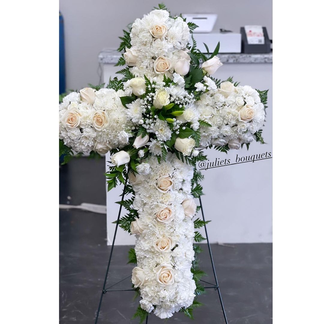 Medium Funeral Cross Arrangement