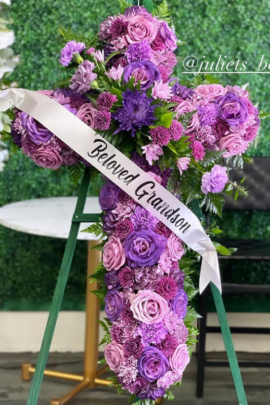 Medium Funeral Cross Arrangement